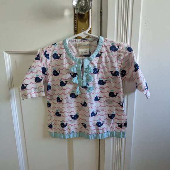 Pottery Barn Kids Whale Tunic (Size 3-6 months) - Picture 1 of 3